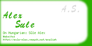 alex sule business card